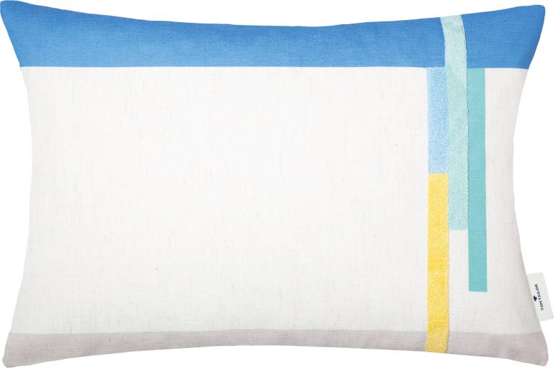 TOM TAILOR HOME Dekokissen »Bricks«, aufgesticktem Bouclé-Effektstreifen, Kissenhülle ohne Füllung, 1 Stück von TOM TAILOR HOME