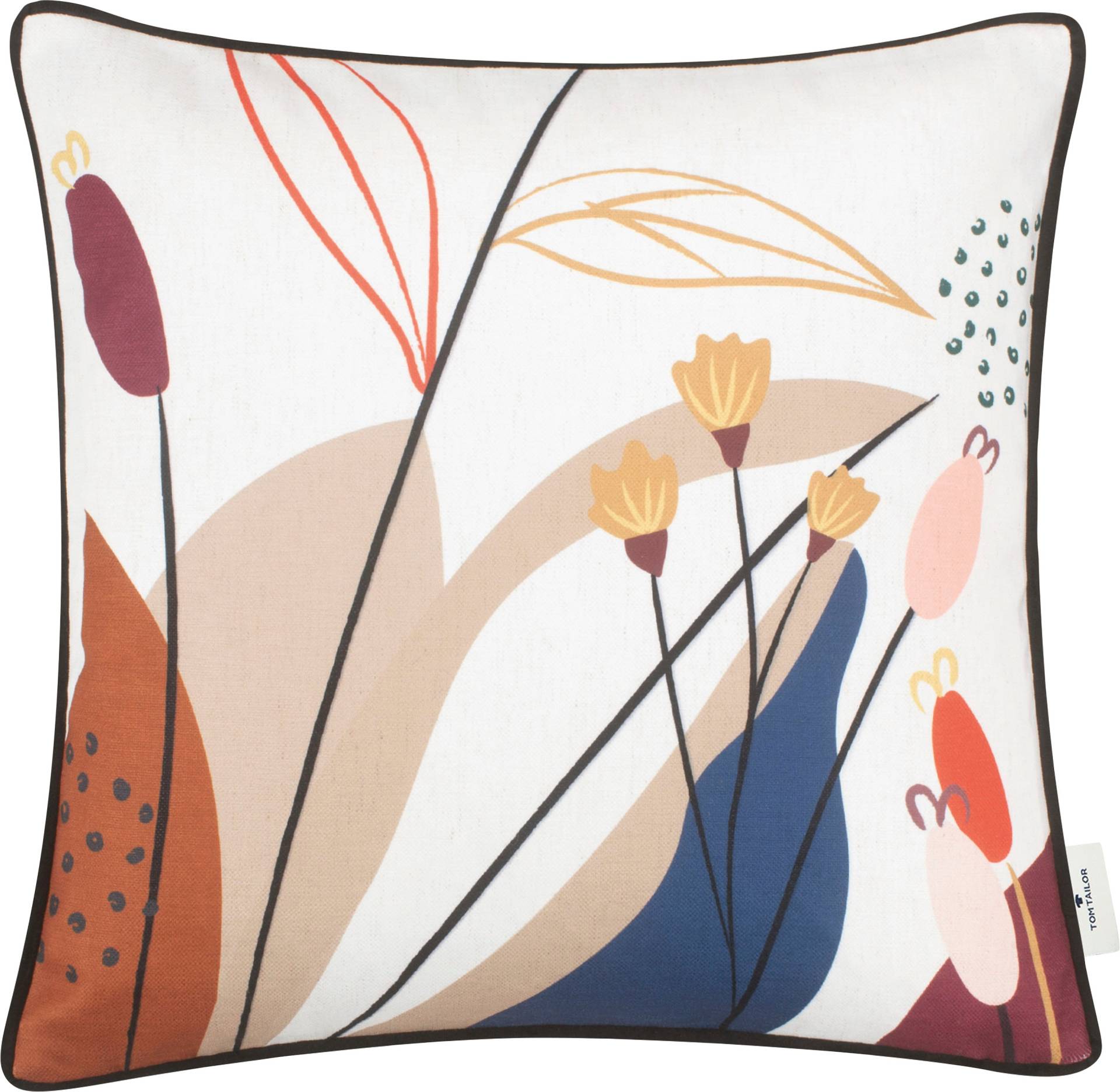 TOM TAILOR HOME Dekokissen »Autumn Leaves«, mit farbenfrohem Druckmotiv, Kissenhülle ohne Füllung, 1 Stück von TOM TAILOR HOME