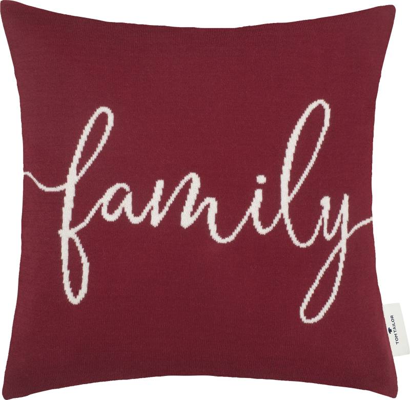 TOM TAILOR HOME Dekokissen »Family«, aus hochwertiger Baumwolle, Kissenhülle ohne Füllung, 1 Stück von TOM TAILOR HOME