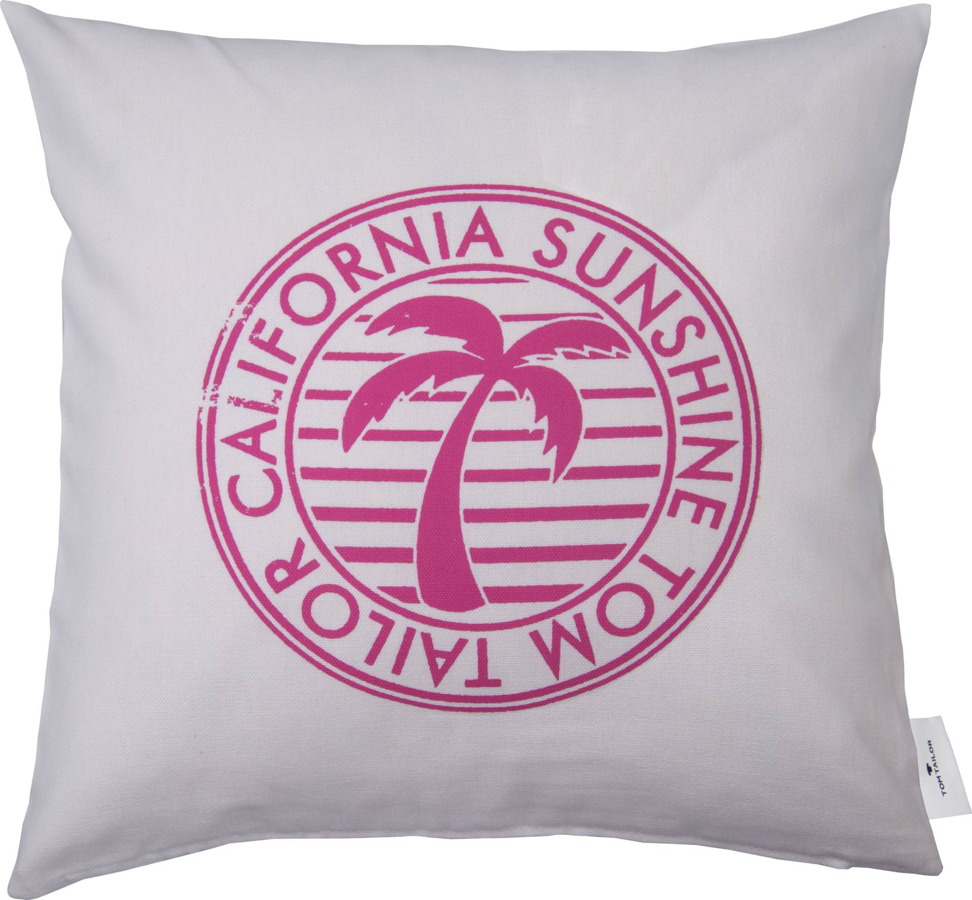 TOM TAILOR HOME Dekokissen »California Sunshine«, mit Palme und Schriftzug, Kissenhülle ohne Füllung, 1 Stück von TOM TAILOR HOME