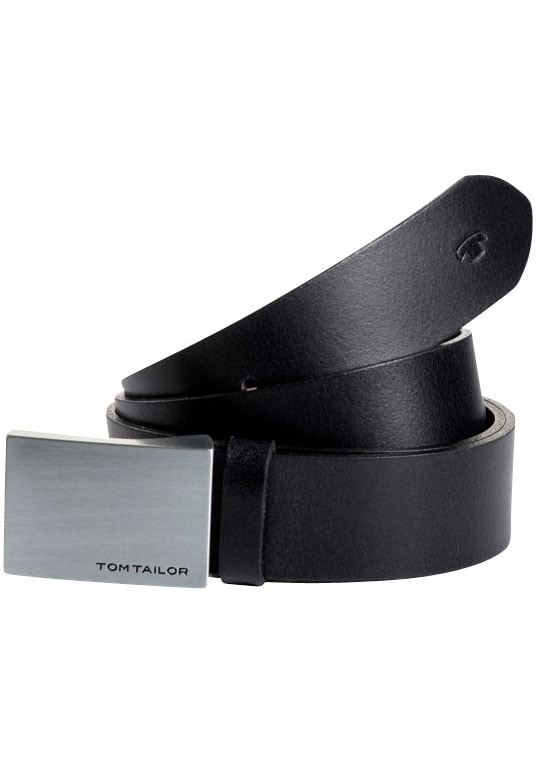 TOM TAILOR Koppelgürtel »TTBOB«, (1 St.), 3,5 cm breiter Herrengürtel, modischer Klassiker, Koppelschliesse von Tom Tailor
