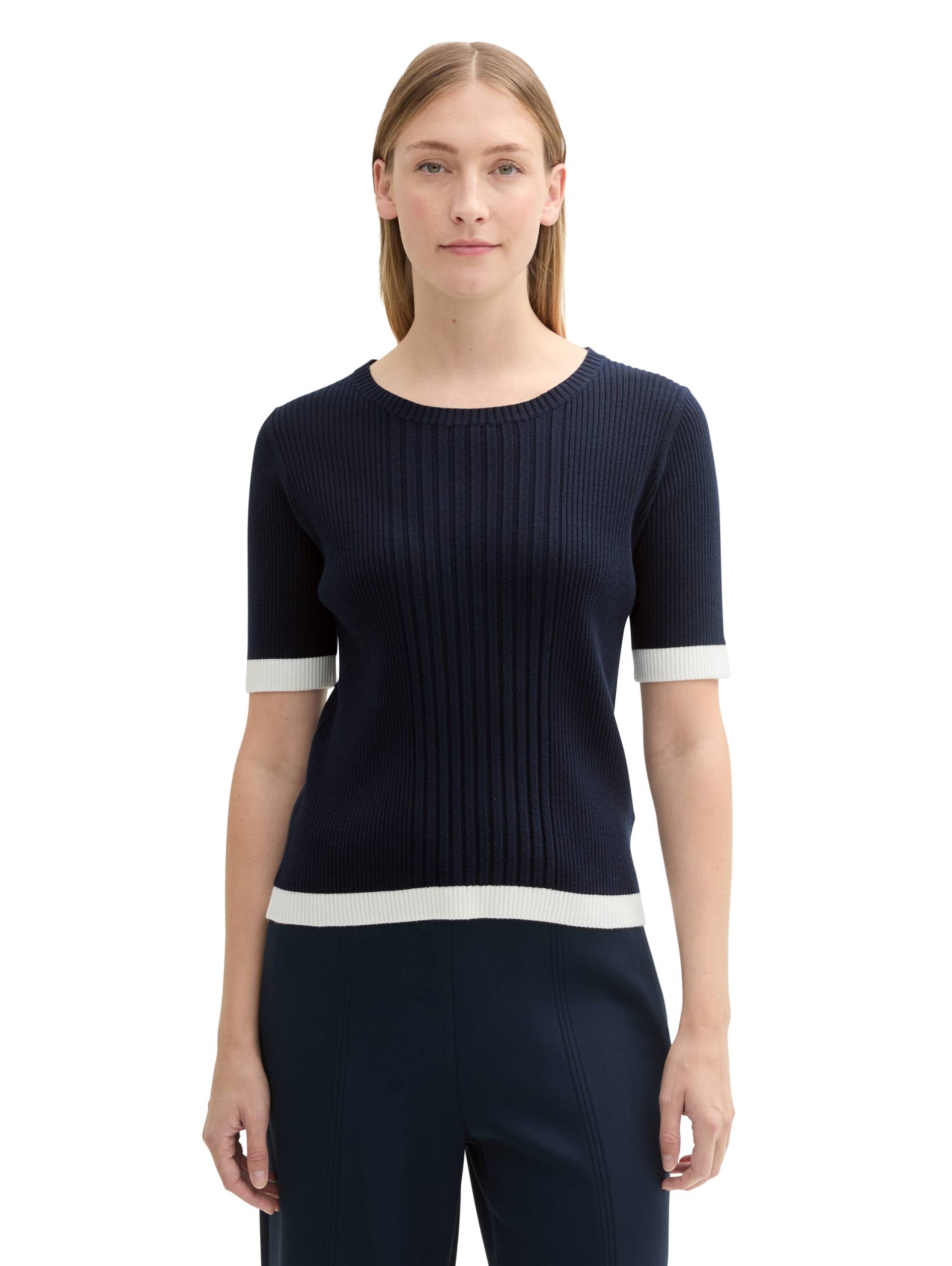 TOM TAILOR Kurzarmpullover, mit Rippstruktur von Tom Tailor