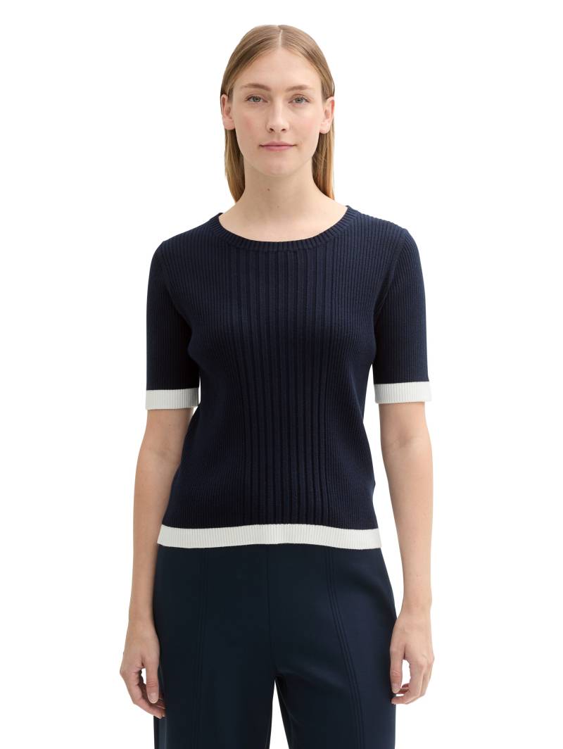 TOM TAILOR Kurzarmpullover, mit Rippstruktur von Tom Tailor