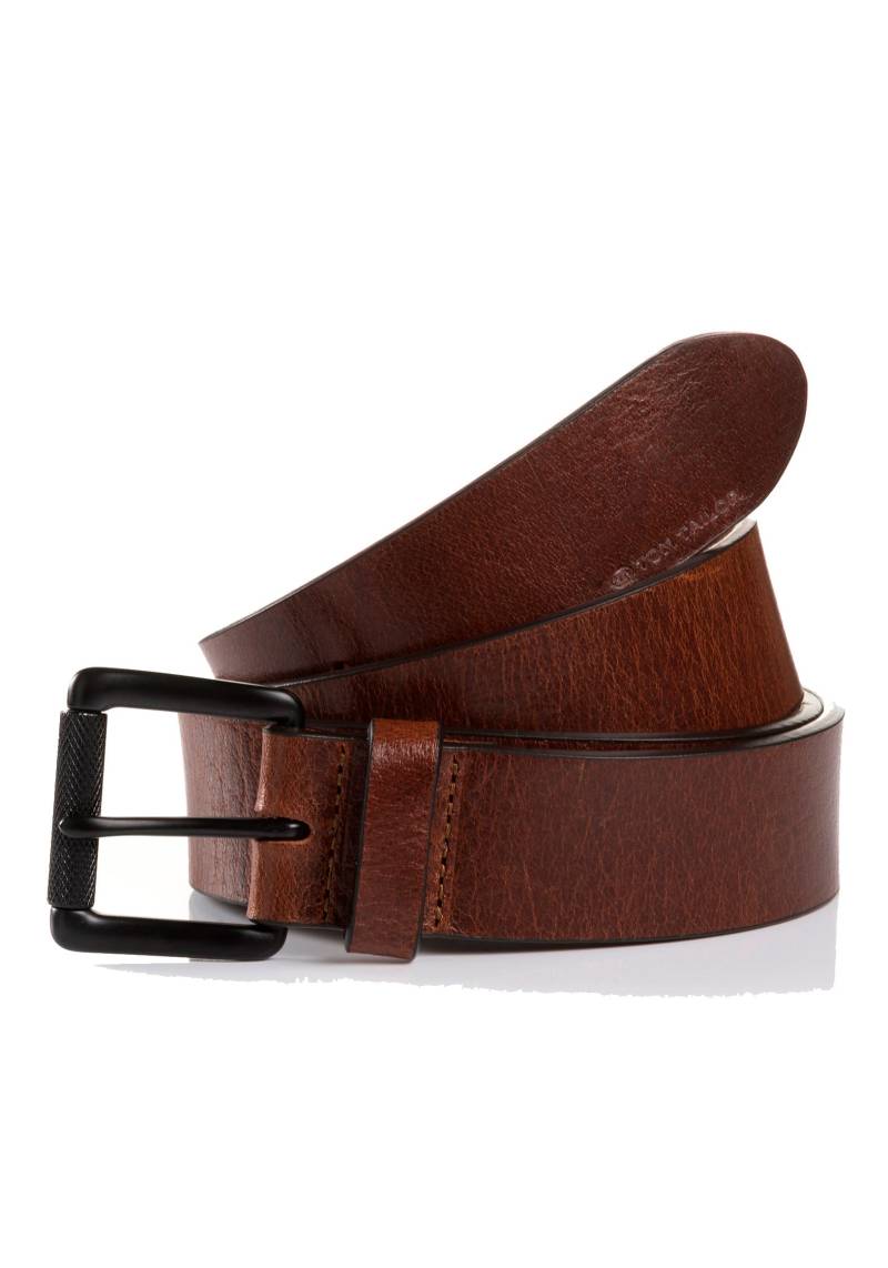 TOM TAILOR Ledergürtel »TTJASPER«, 3,5 cm breiter Herrengürtel, ideal zu Jeans bis Gr. 120 von Tom Tailor