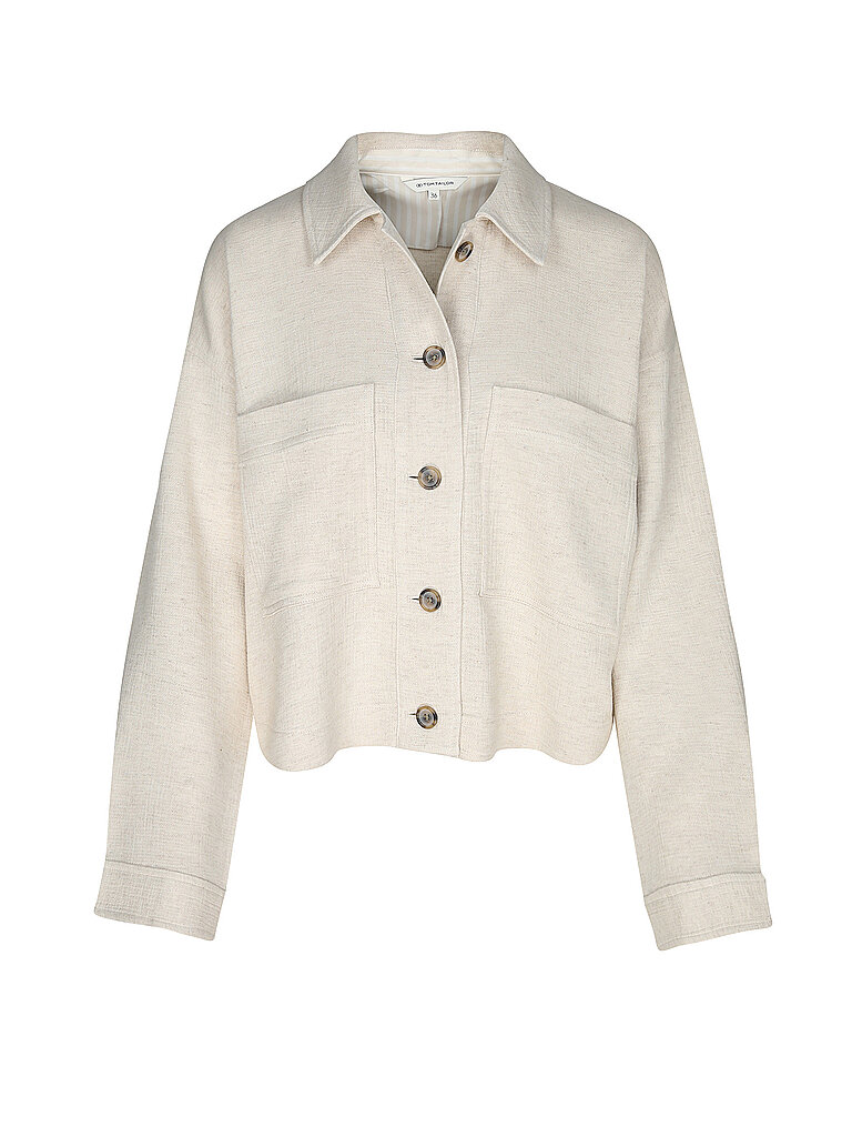 TOM TAILOR Overshirt creme | 40 TOM TAILOR Overshirt creme | 40 von Tom Tailor