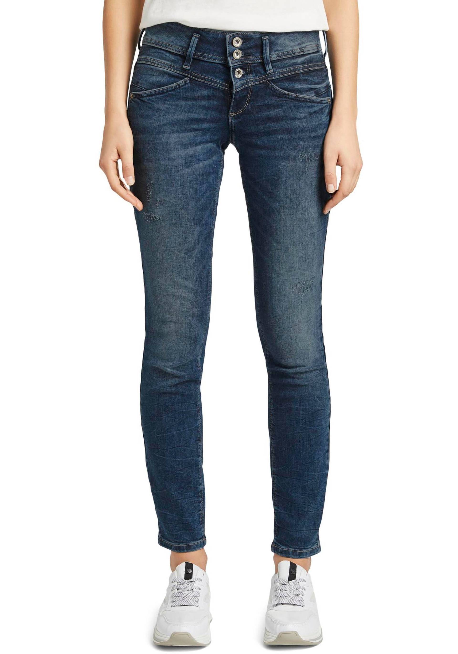 TOM TAILOR Slim-fit-Jeans »Alexa Slim«, mit versetzten Nachtdetails von TOM TAILOR