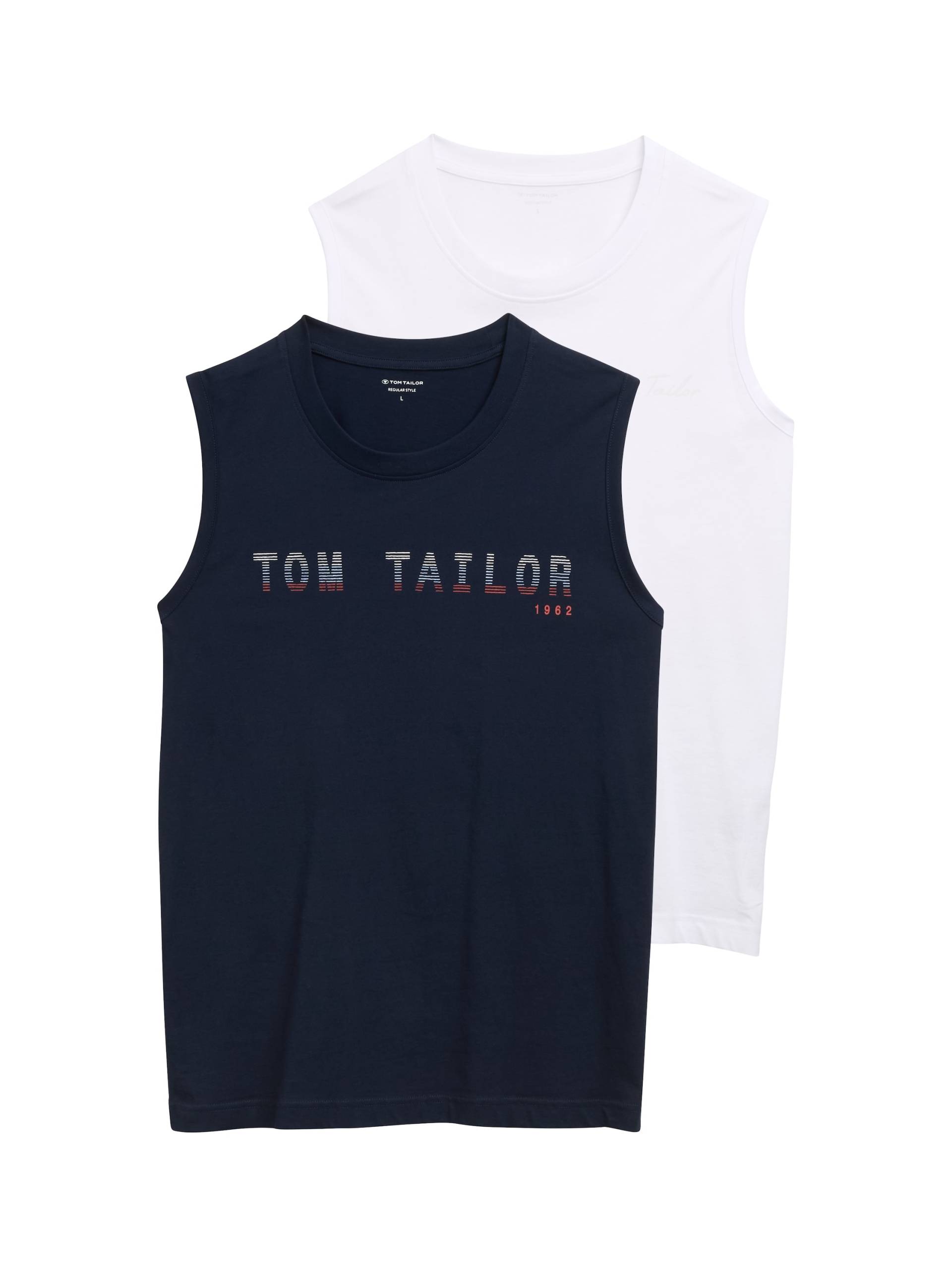 TOM TAILOR T-Shirt, (Packung, 2 tlg.), mit Logo-Print von Tom Tailor