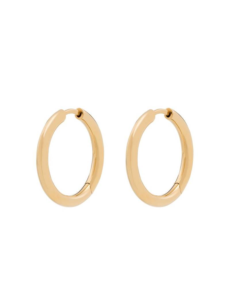 Tom Wood 9kt yellow gold small Classic hoop earrings von Tom Wood