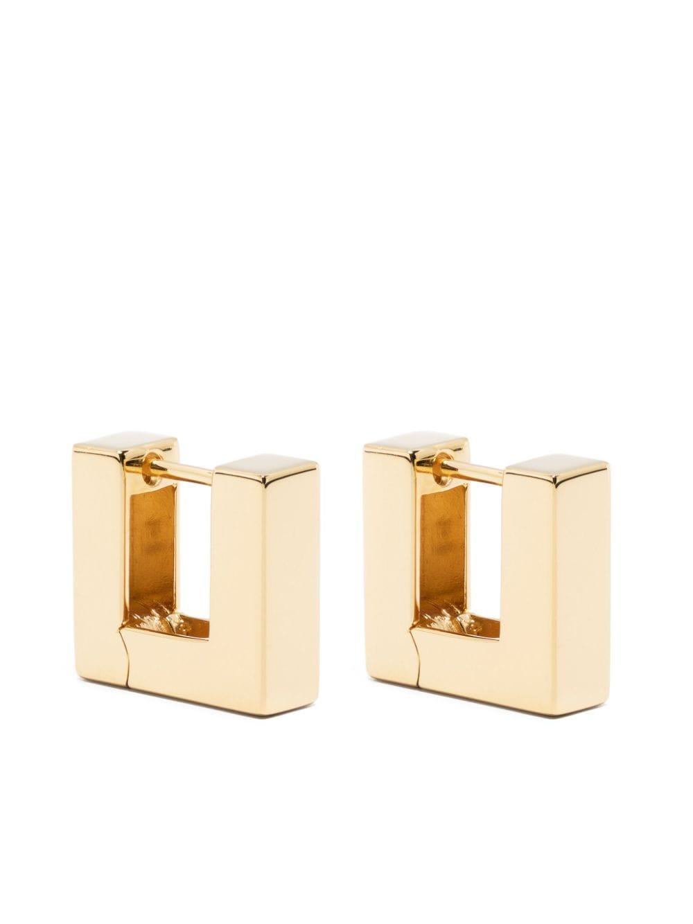 Tom Wood Square Hoops gold-plated earrings von Tom Wood