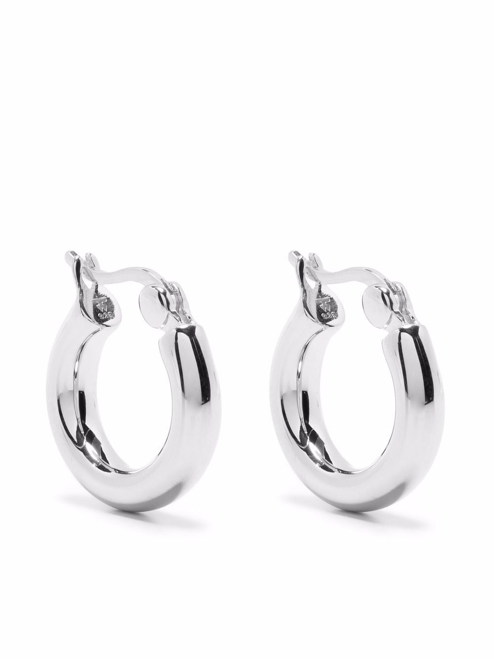 Tom Wood Thick small classic hoop earrings - Silver von Tom Wood
