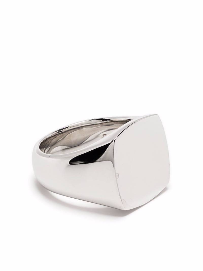 Tom Wood cushion polished signet ring - Silver von Tom Wood