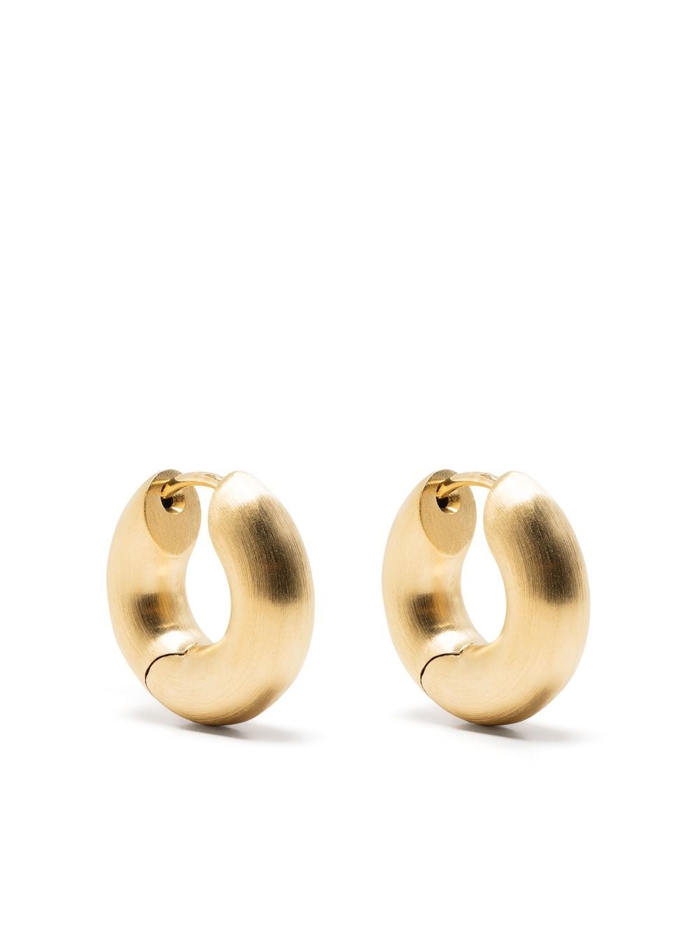 Tom Wood gold-plated small chunky hoops von Tom Wood