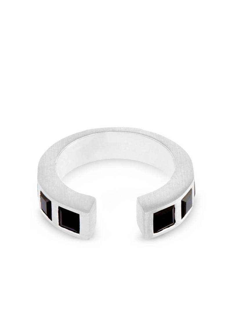 Tom Wood sterling silver Gate Square black onyx ring von Tom Wood