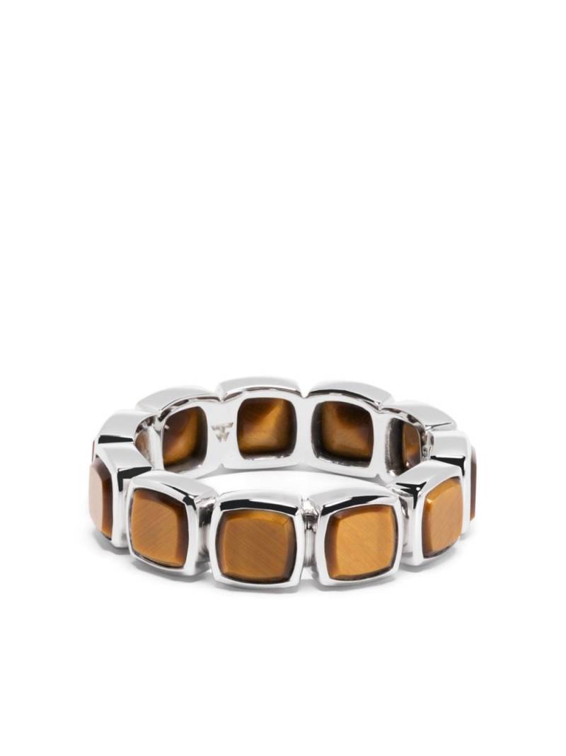 Tom Wood sterling silver cushion tiger eye ring von Tom Wood