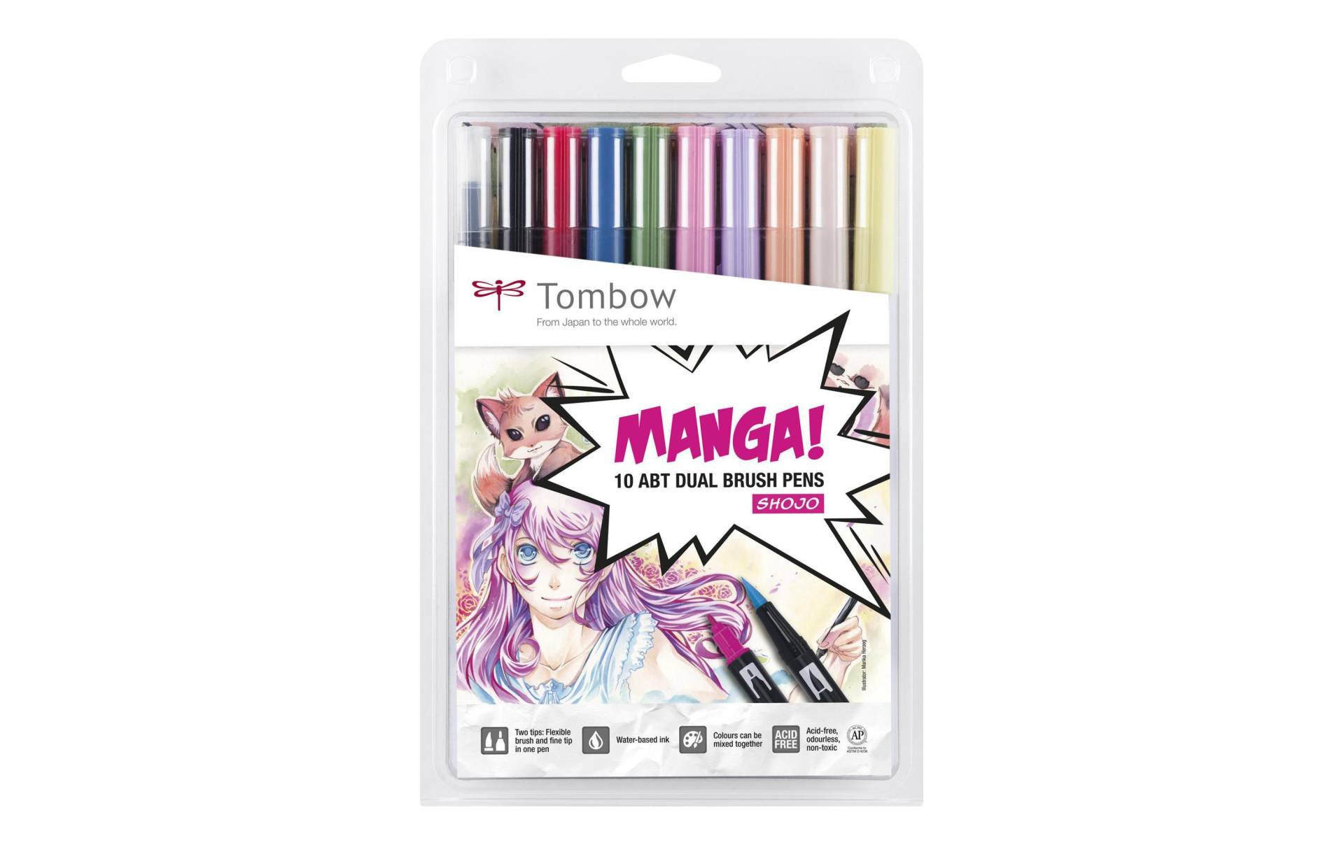 TOMBOW Faserstift »Manga Shojo 12 St« von Tombow