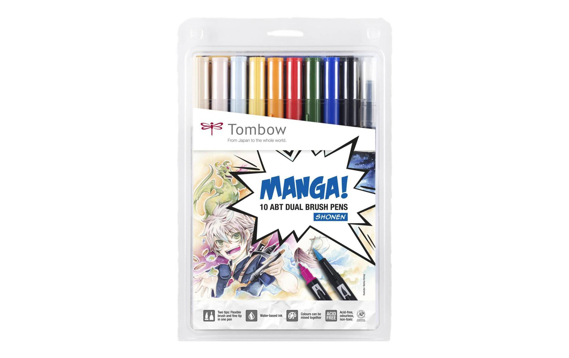 TOMBOW Faserstift »Manga Shonen 12 S« von Tombow