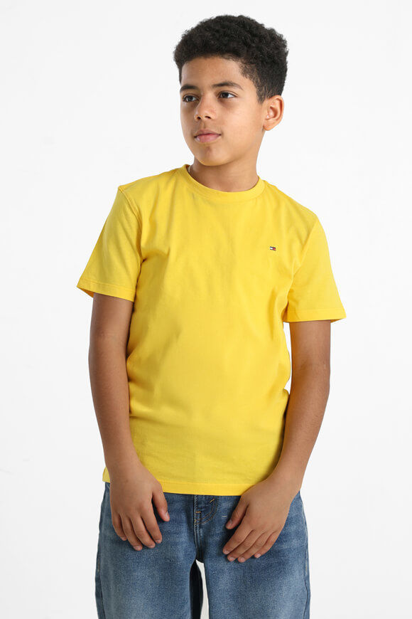 Tommy Hilfiger Kids Essential Cotton T-Shirt | Star Fruit Yellow | Jungen  | 14 von Tommy Hilfiger Kids