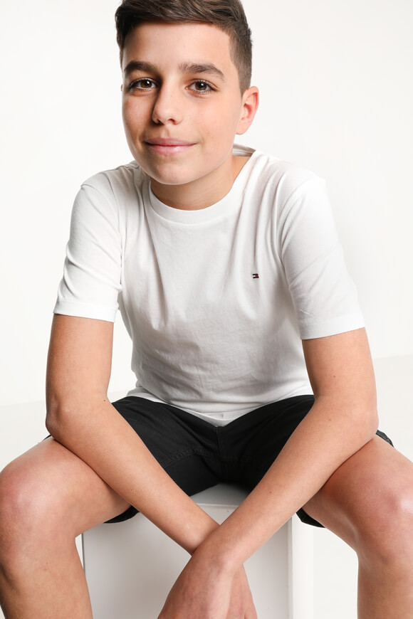 Tommy Hilfiger Kids Essential Cotton T-Shirt | Bright White | Jungen  | 12 von Tommy Hilfiger Kids