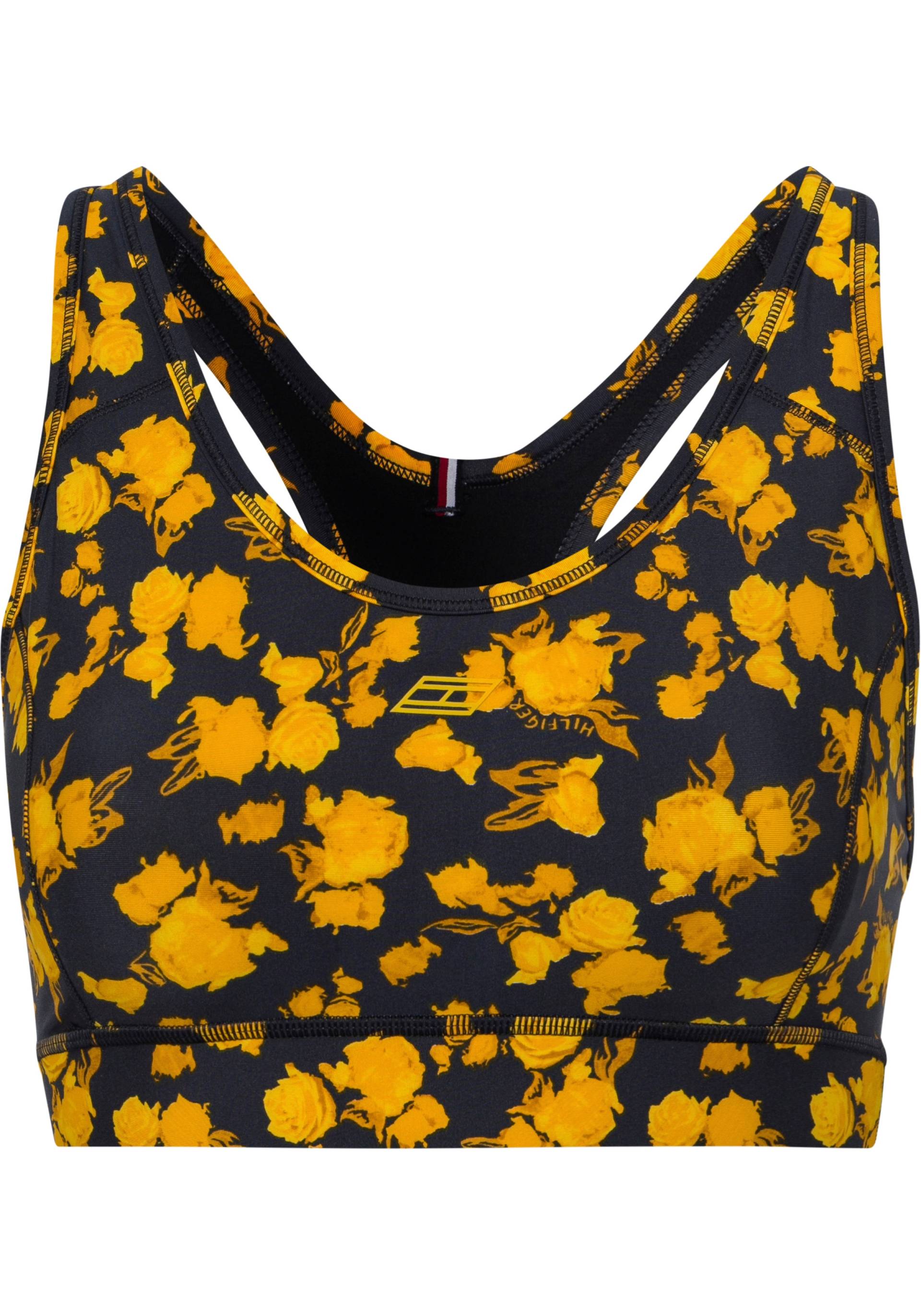 Tommy Hilfiger Sport Sport-Bustier »MID INTENSITY AOP BRA«, (1 tlg.), mit Trägern für mittleren Halt & Tommy Hilfiger Sport Markenlabel von Tommy Hilfiger Sport