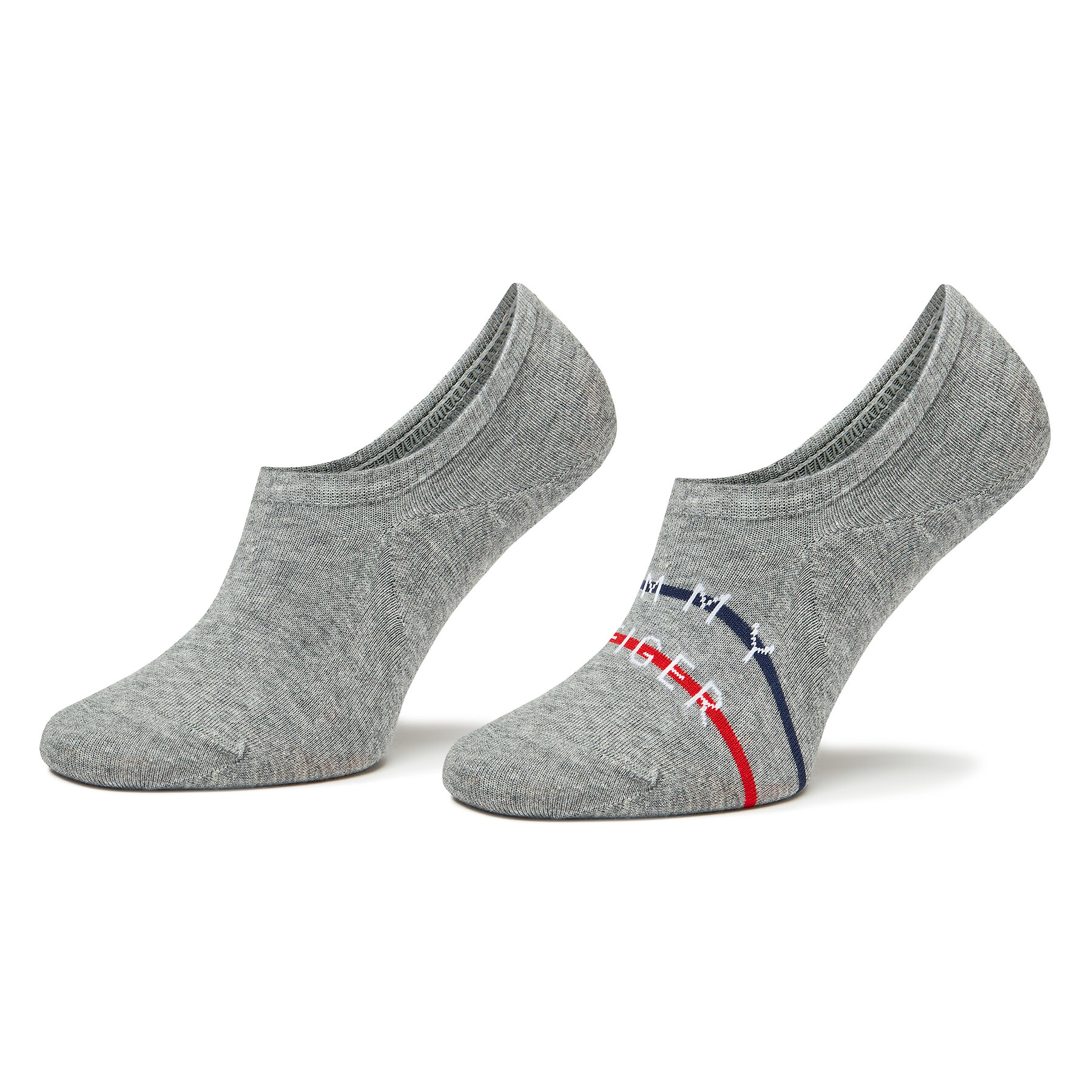 2er-Set Herren Sneakersocken Tommy Hilfiger 701222189 Mid Grey Melange 002 von Tommy Hilfiger