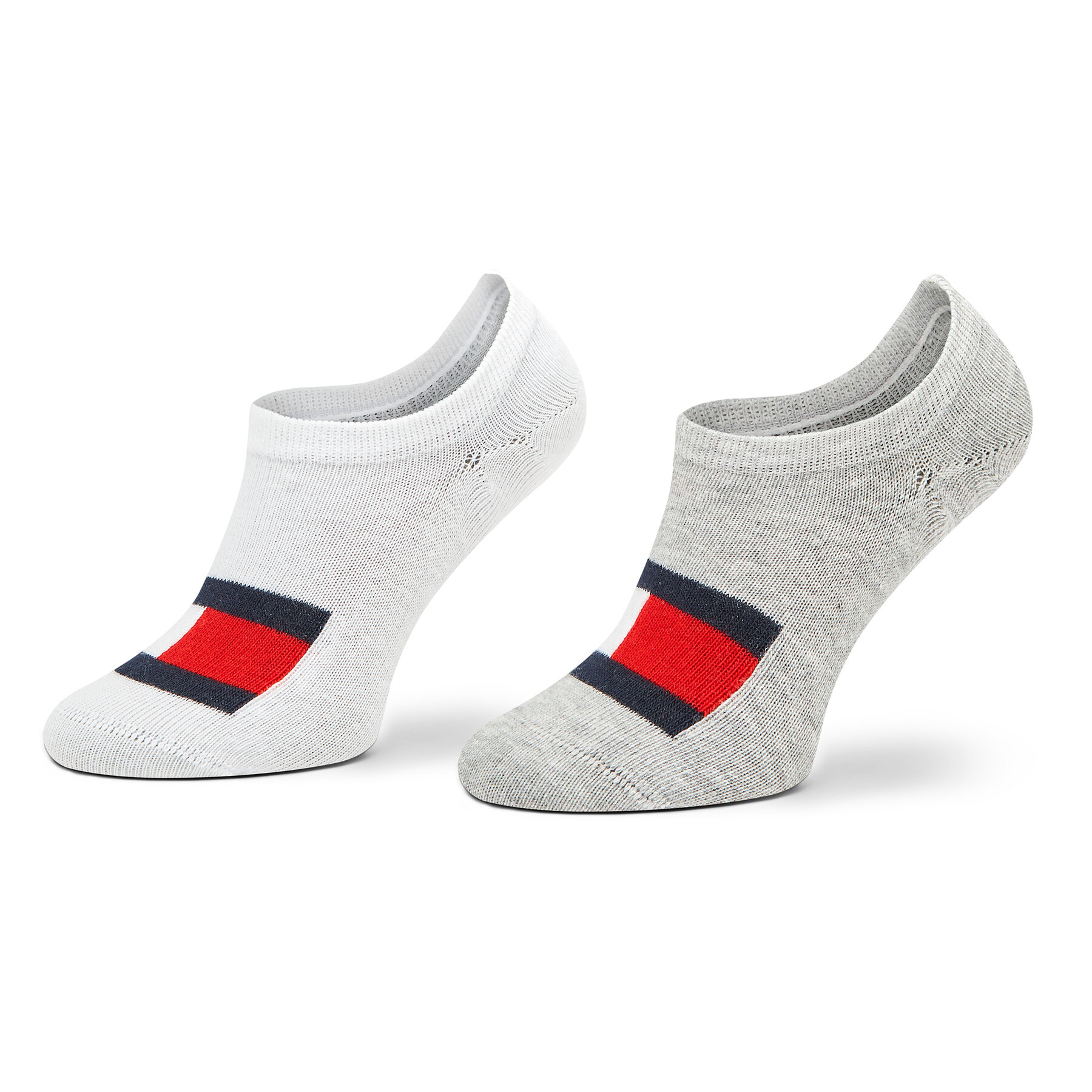 2er-Set Kinder Sneakersocken Tommy Hilfiger 701223779 White/Grey 031 von Tommy Hilfiger