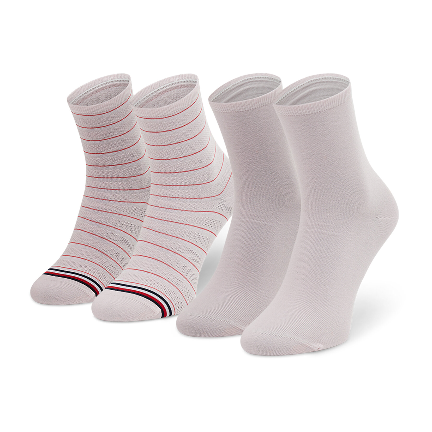 2er-Set hohe Damensocken Tommy Hilfiger 100002817 Pink 003 von Tommy Hilfiger