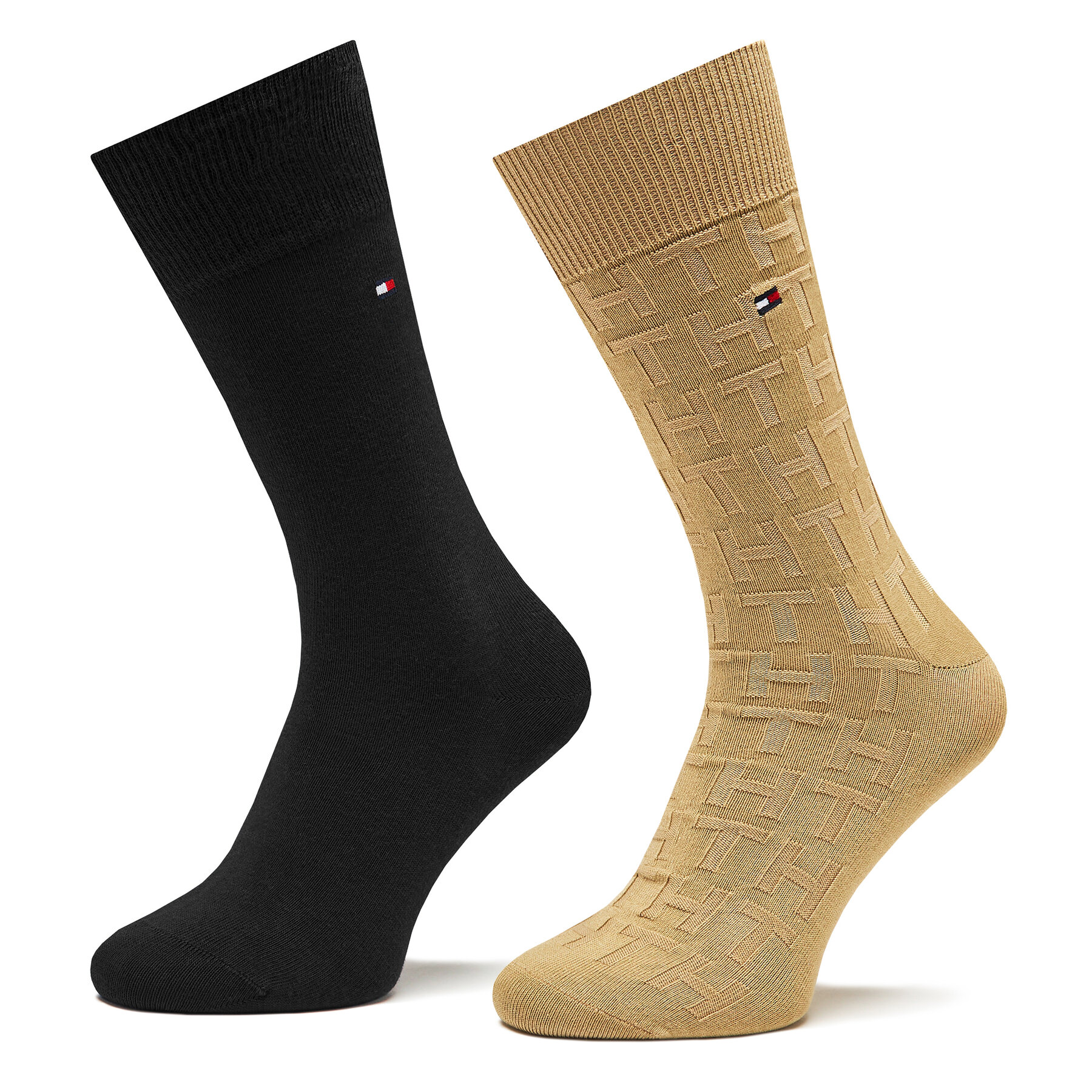 2er-Set hohe Herrensocken Tommy Hilfiger 701222634 Brown 001 von Tommy Hilfiger