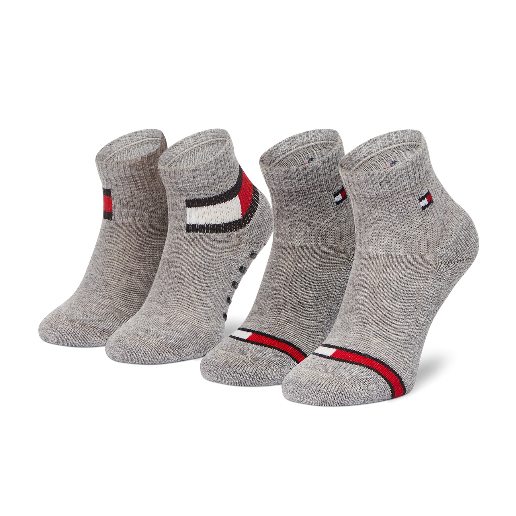 2er-Set hohe Kindersocken Tommy Hilfiger 100002319 Light Grey Melange 002 von Tommy Hilfiger