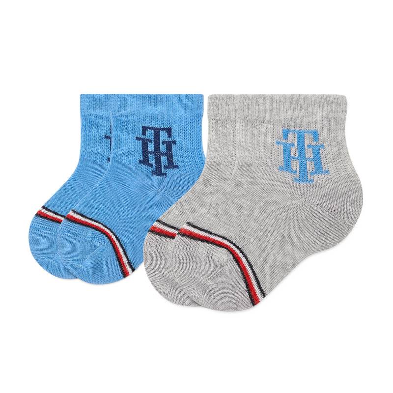 2er-Set hohe Kindersocken Tommy Hilfiger 701220276 Blue Combo 003 von Tommy Hilfiger