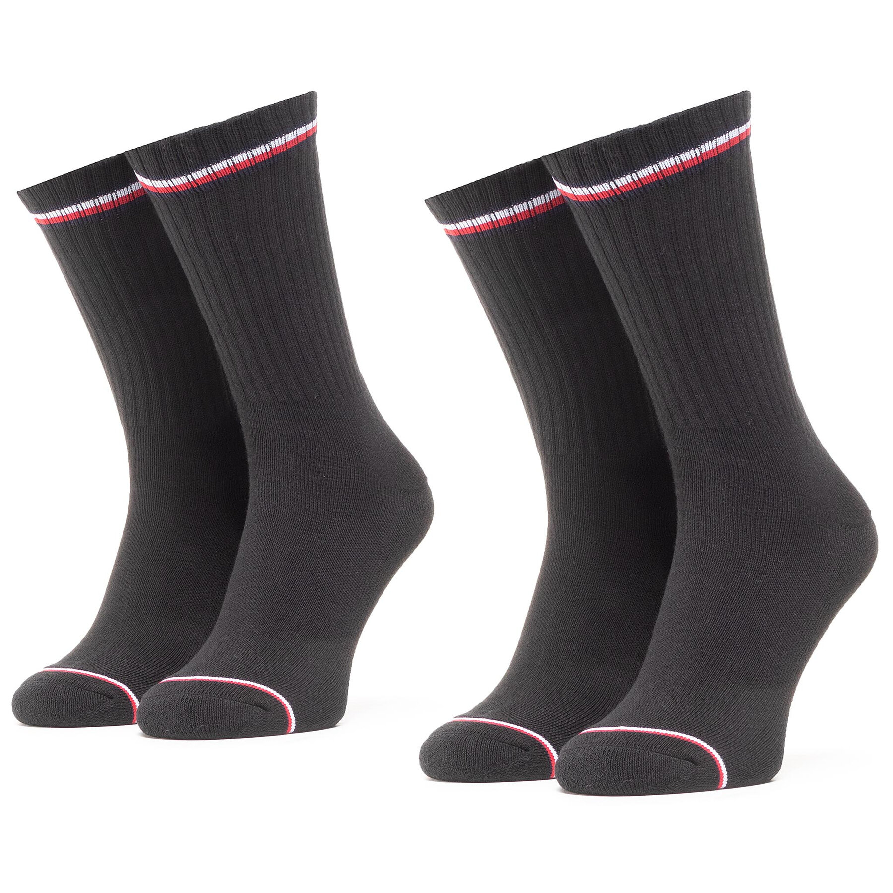 2er-Set hohe Unisex-Socken Tommy Hilfiger 100001096 Black 200 von Tommy Hilfiger