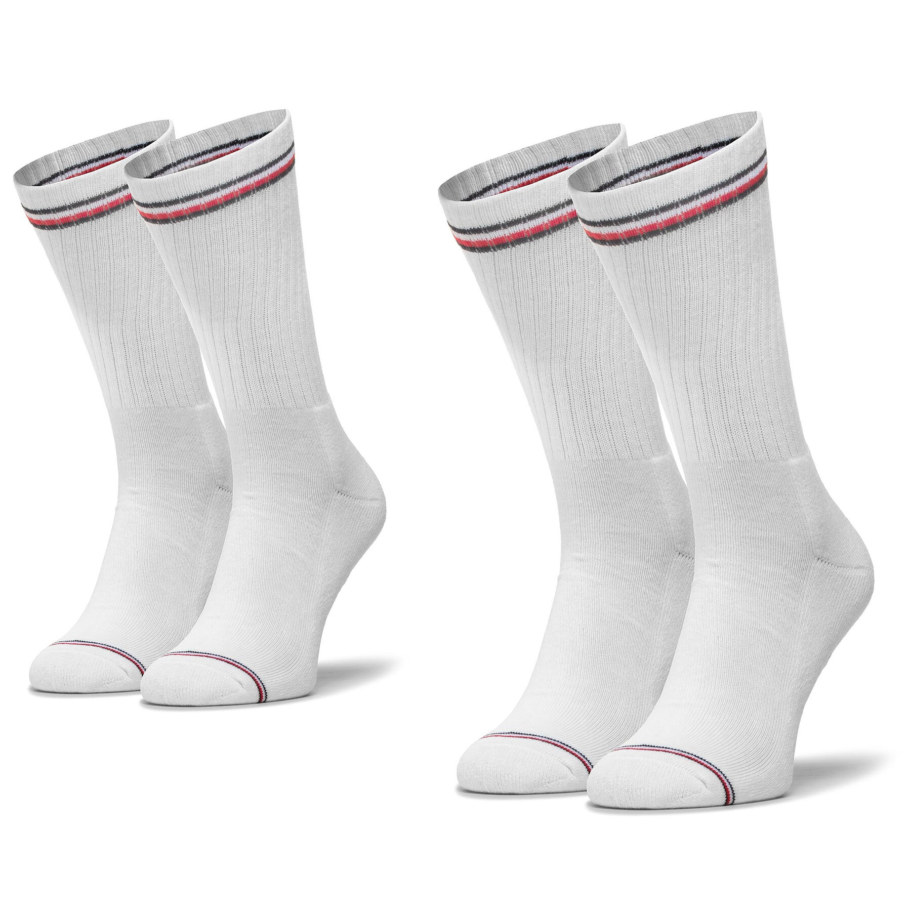 2er-Set hohe Unisex-Socken Tommy Hilfiger 100001096 White 300 von Tommy Hilfiger