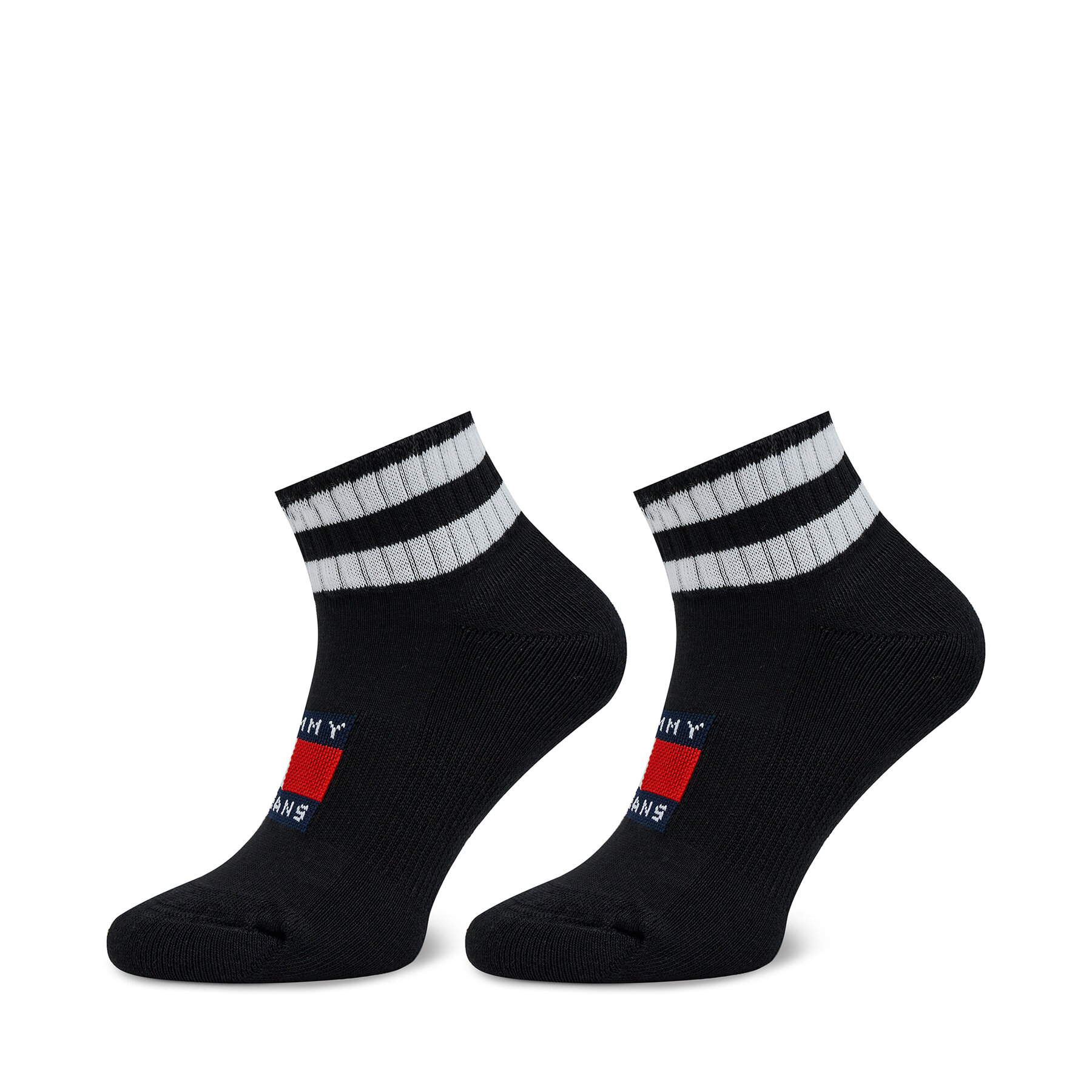 Hohe Unisex-Socken Tommy Hilfiger 701226106 Black/White 003 von Tommy Hilfiger