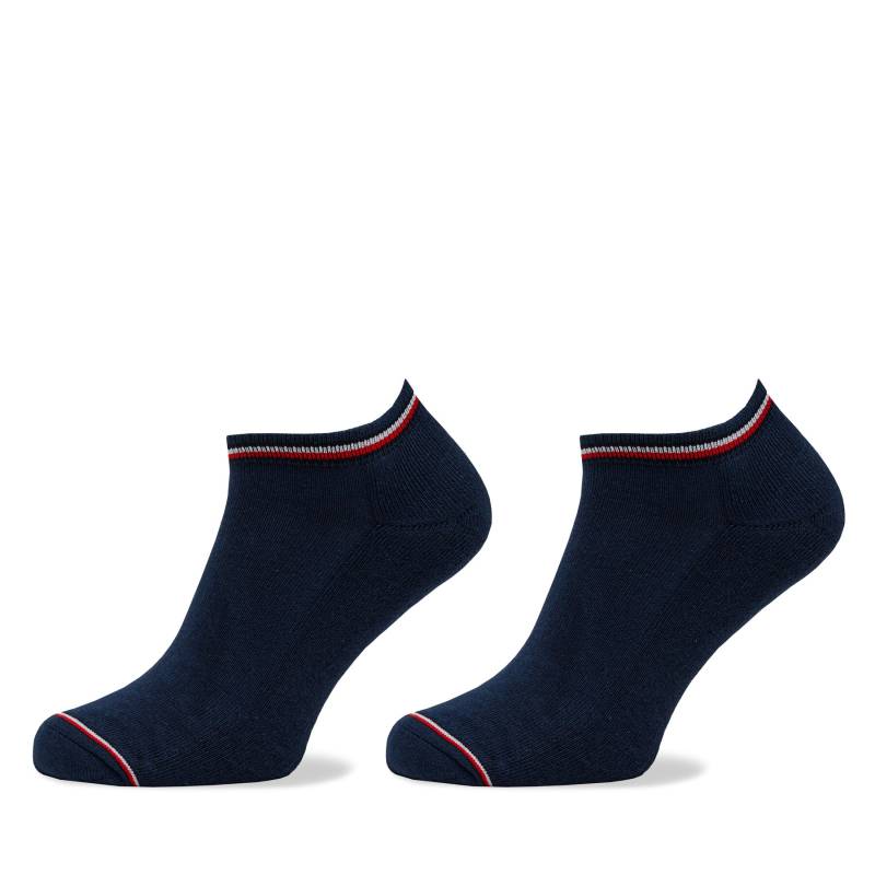 2er-Set niedrige Herrensocken Tommy Hilfiger 100001093 Dark Navy 322 von Tommy Hilfiger