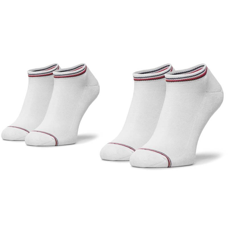 2er-Set niedrige Herrensocken Tommy Hilfiger 100001093 Weiß von Tommy Hilfiger