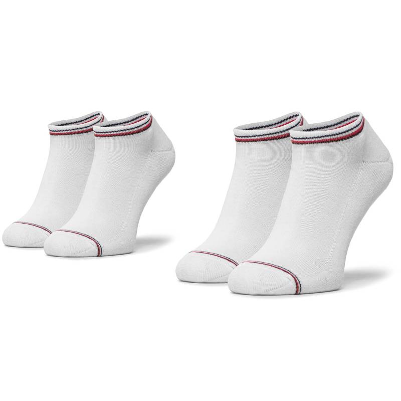 2er-Set niedrige Herrensocken Tommy Hilfiger 100001093 White 300 von Tommy Hilfiger