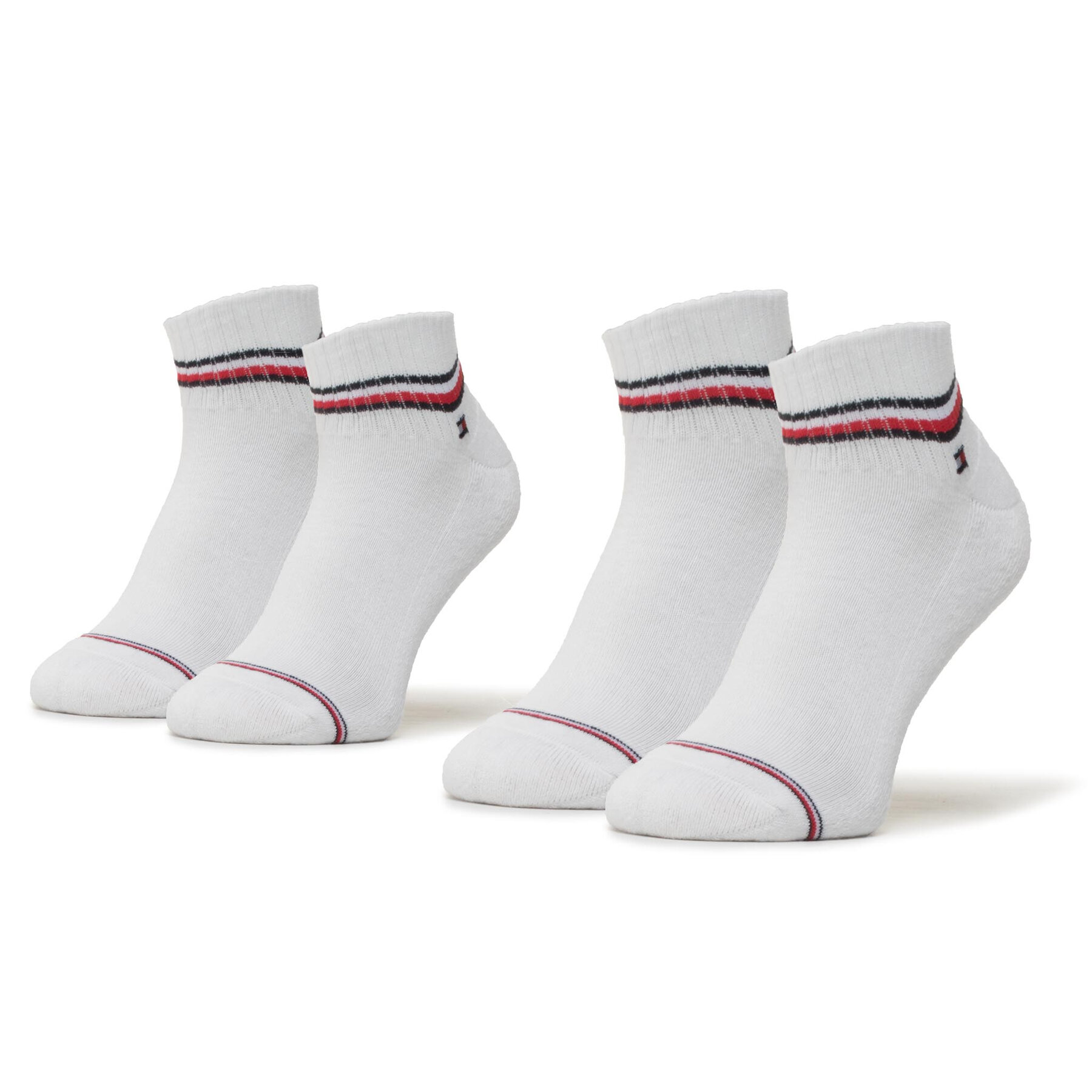 2er-Set niedrige Herrensocken Tommy Hilfiger 100001094 White 300 von Tommy Hilfiger