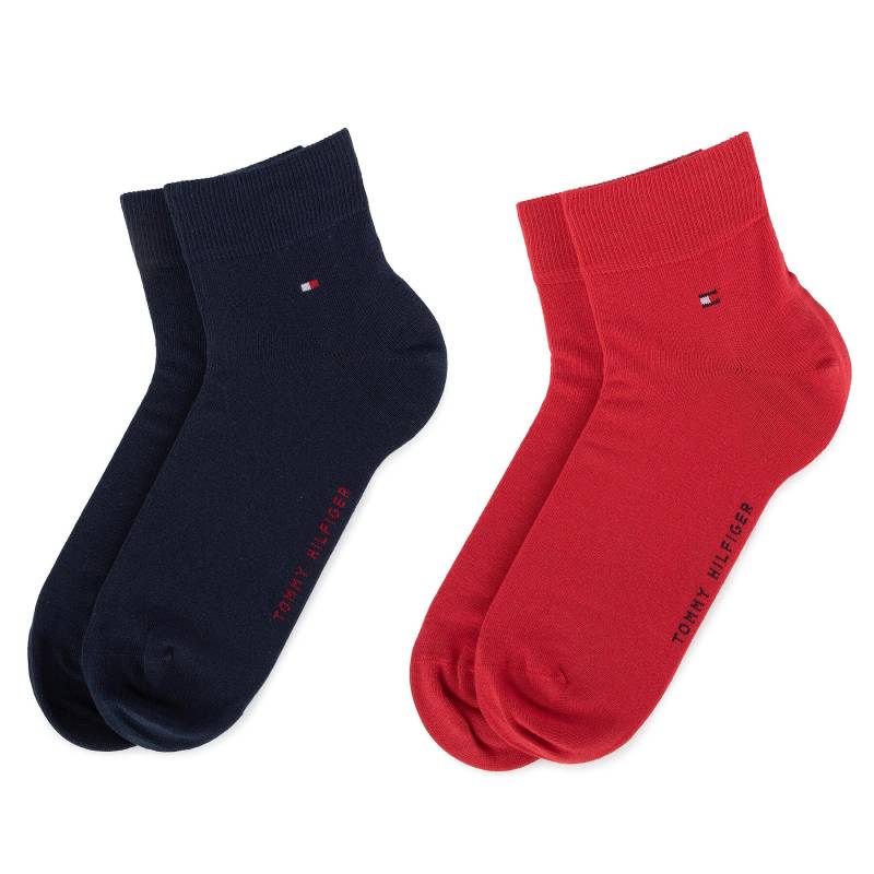 2er-Set niedrige Herrensocken Tommy Hilfiger 342025001 Dunkelblau von Tommy Hilfiger