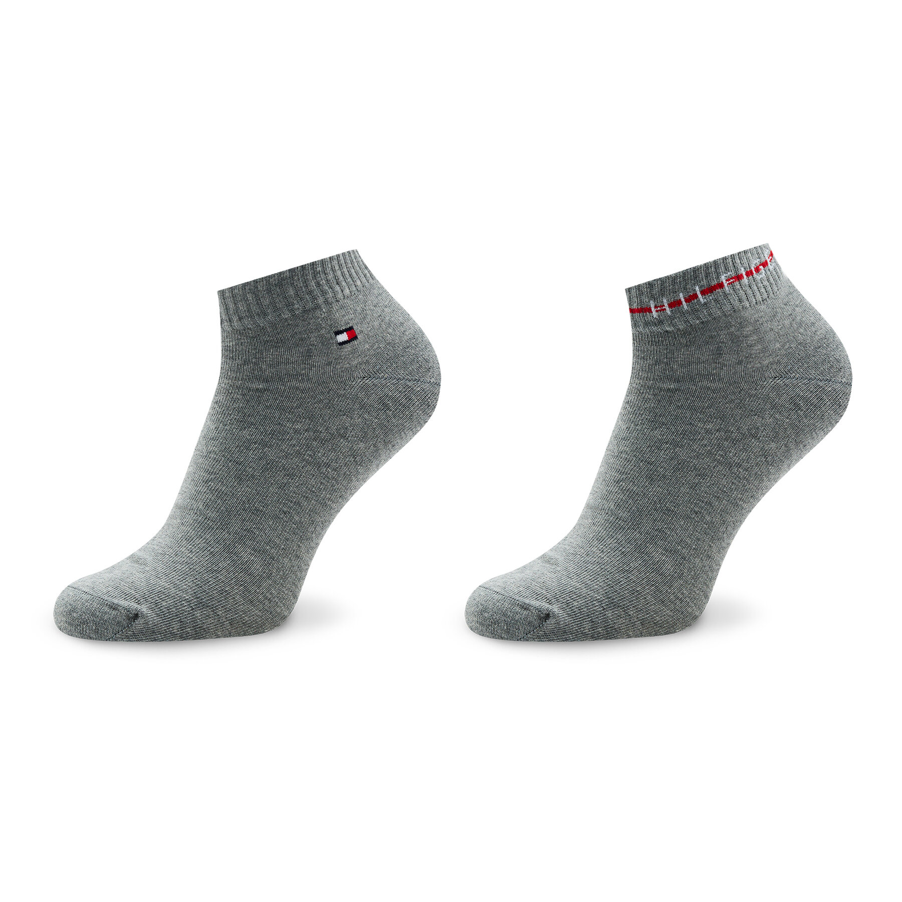 2er-Set niedrige Herrensocken Tommy Hilfiger 701222187 Grey Melange 002 von Tommy Hilfiger