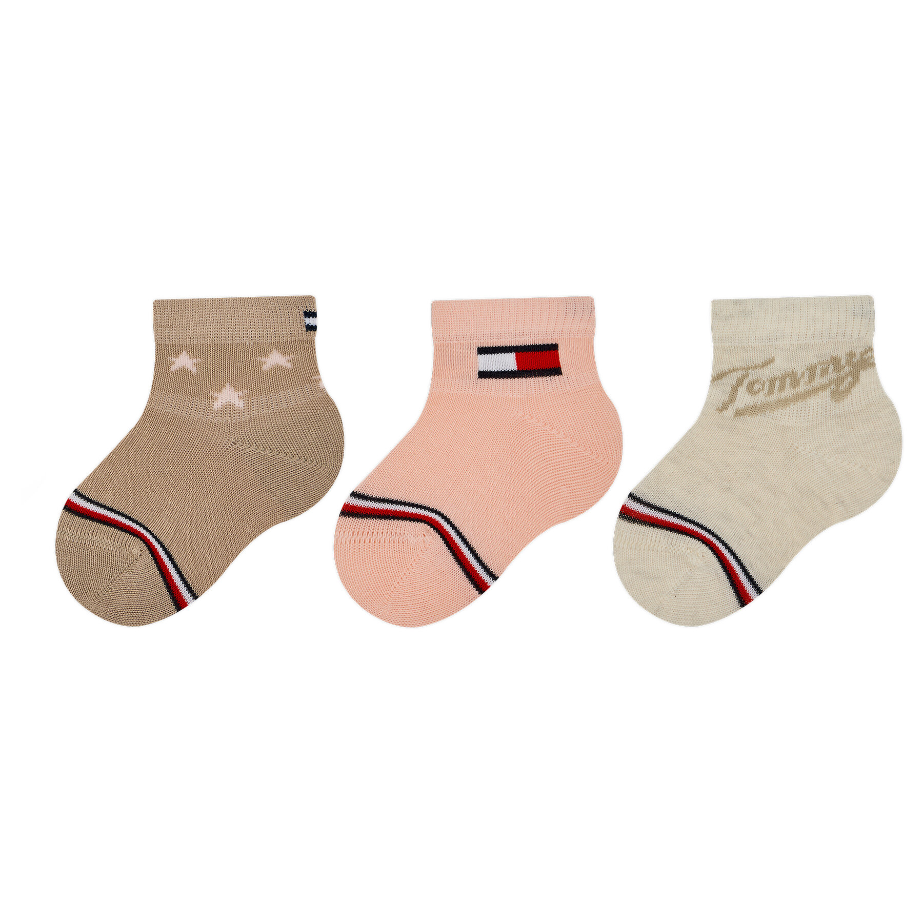 3er-Set hohe Kindersocken Tommy Hilfiger 701224997 Pink Combo 003 von Tommy Hilfiger