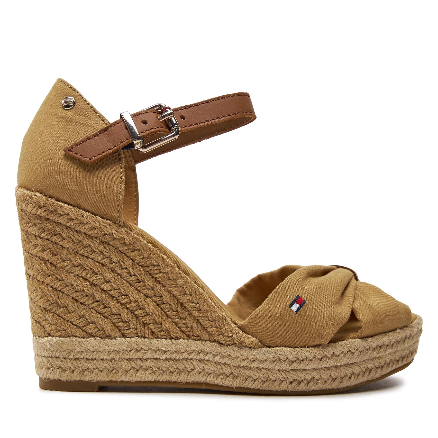 Espadrilles Tommy Hilfiger Basic Open Toe High Wedge FW0FW04784 Classic Khaki RBL von Tommy Hilfiger