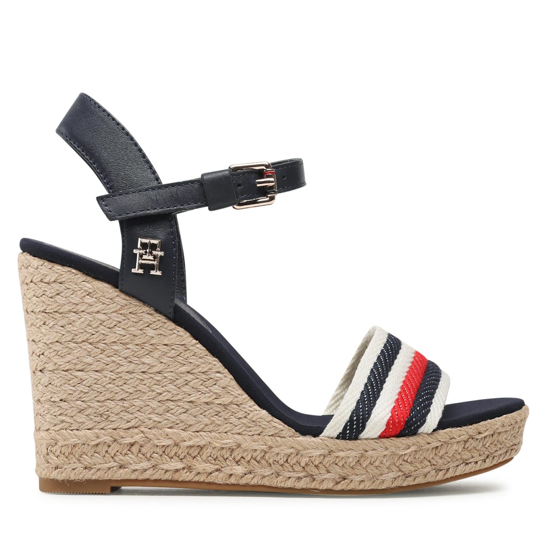 Espadrilles Tommy Hilfiger Corporate Wedge FW0FW07086 Space Blue DW6 von Tommy Hilfiger