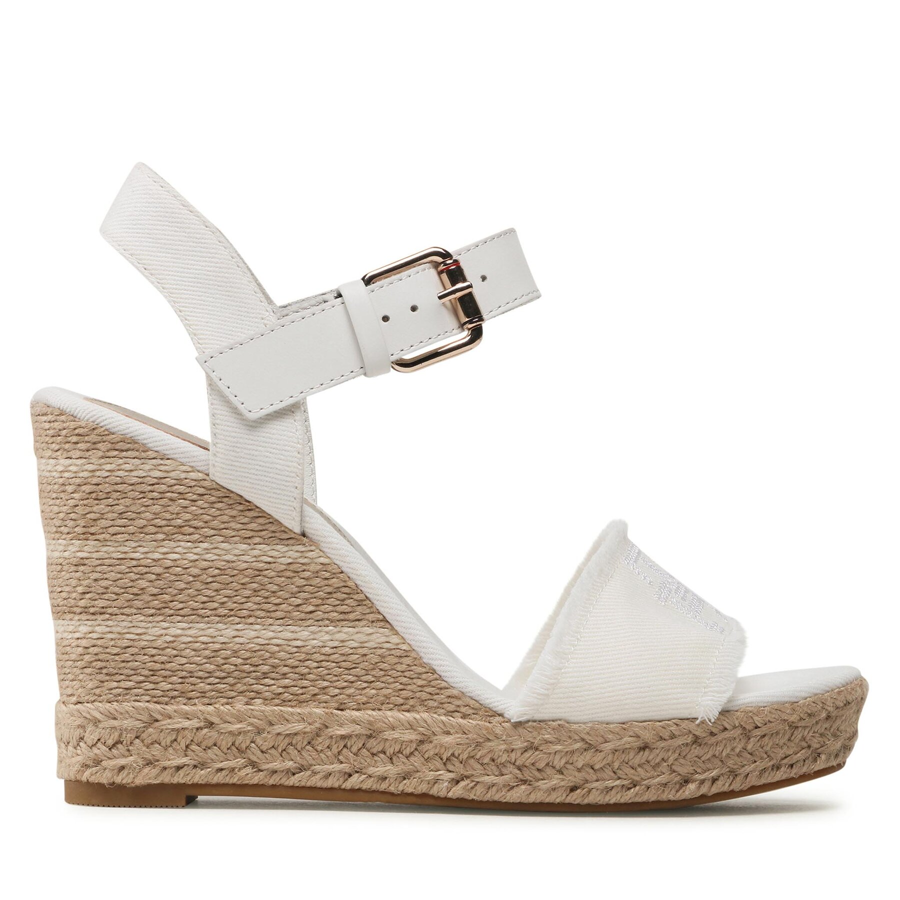 Espadrilles Tommy Hilfiger Ecru Denim Wedge Sandal FW0FW07191 Écru Espadrilles Tommy Hilfiger Ecru Denim Wedge Sandal FW0FW07191 Écru von Tommy Hilfiger