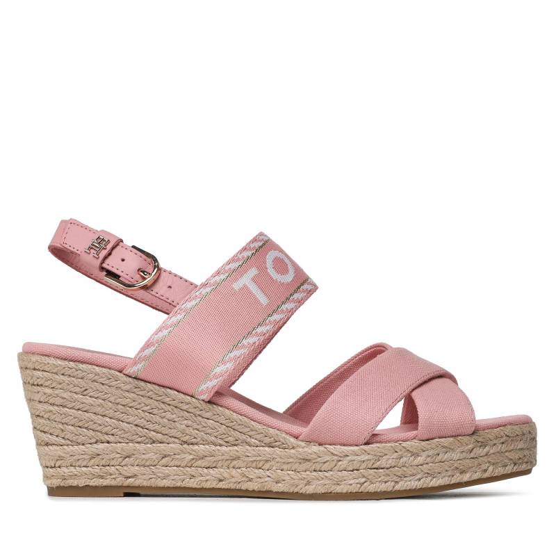 Espadrilles Tommy Hilfiger Seasonal Webbing Mid Wedge FW0FW07091 Soothing Pink TQS von Tommy Hilfiger