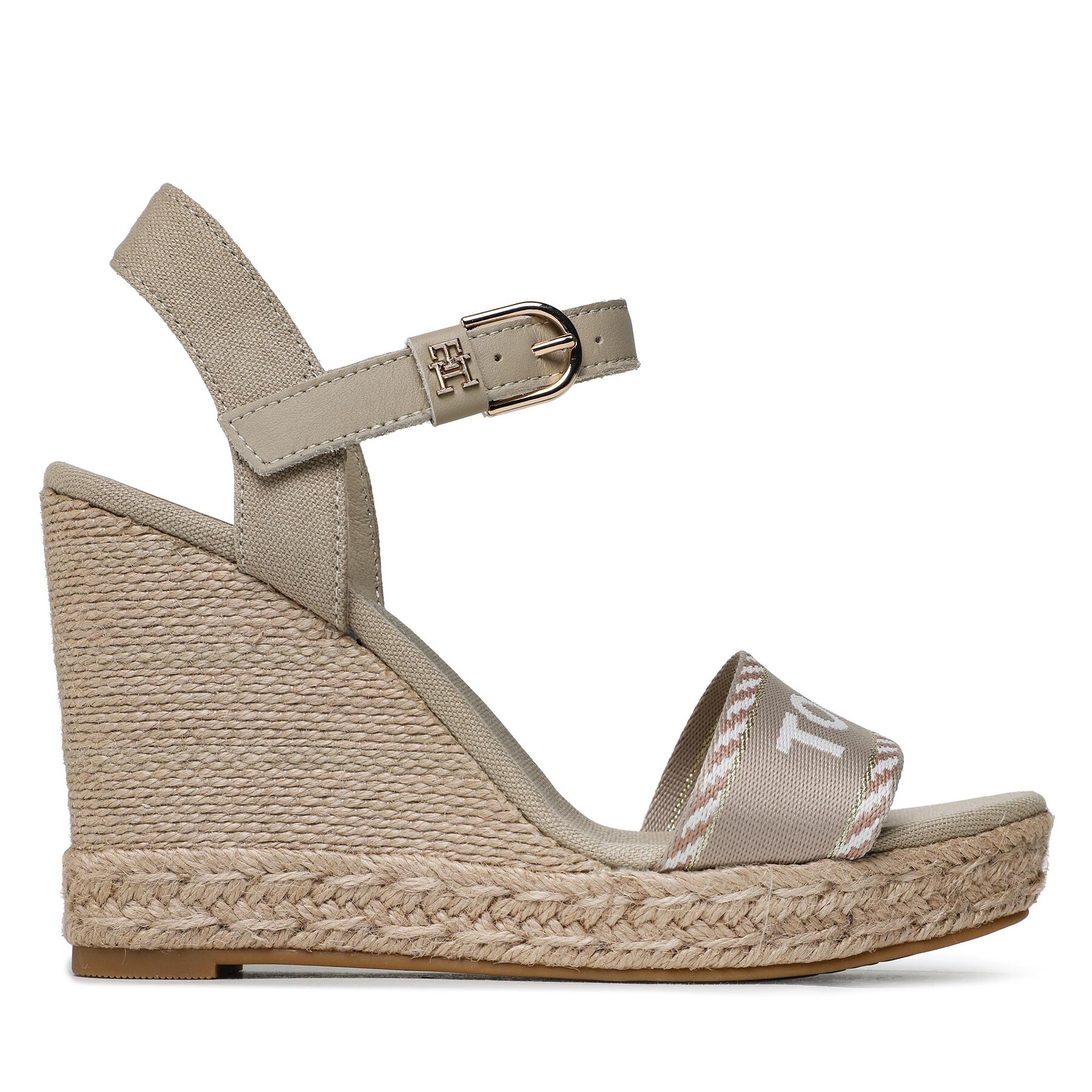 Espadrilles Tommy Hilfiger Seasonal Webbing Wedge FW0FW07088 Sandalwood RBT von Tommy Hilfiger