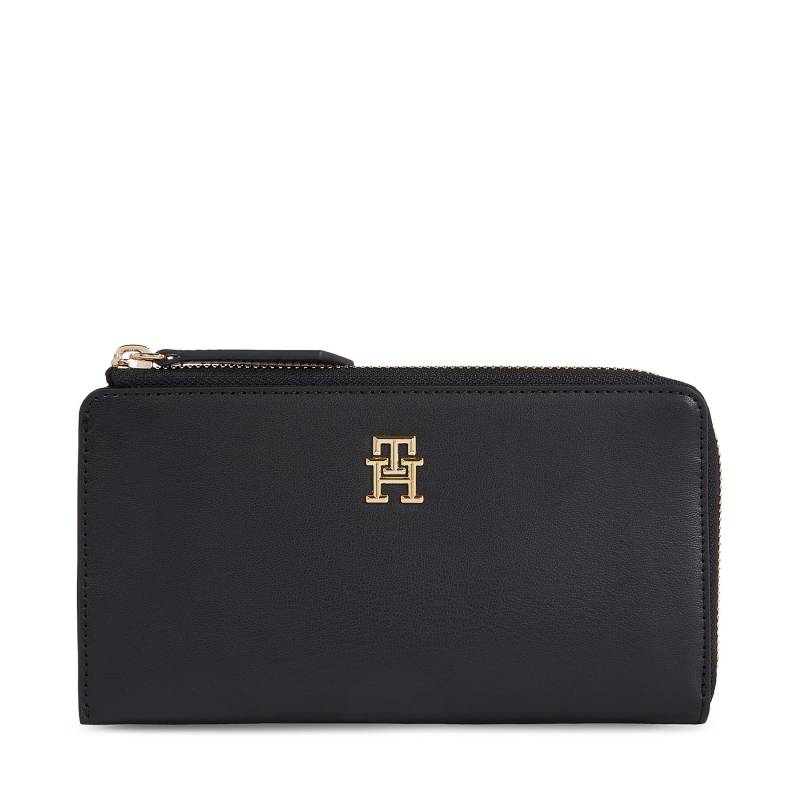 Große Damen Geldbörse Tommy Hilfiger Th Feminine Large Slim Wallet AW0AW14890 Schwarz von Tommy Hilfiger