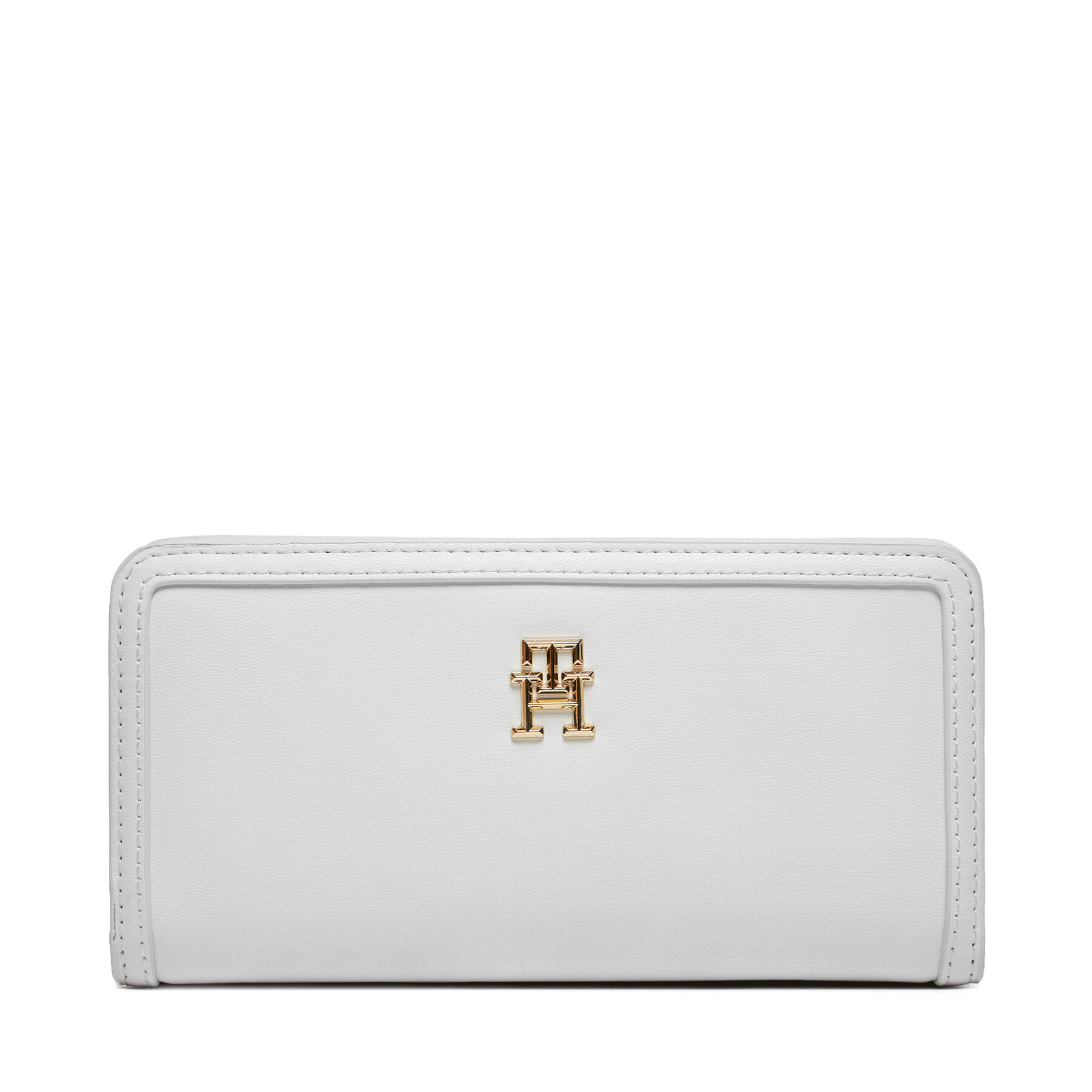 Große Damen Geldbörse Tommy Hilfiger Th Monotype Large Slim Wallet AW0AW16210 Ecru YBL von Tommy Hilfiger