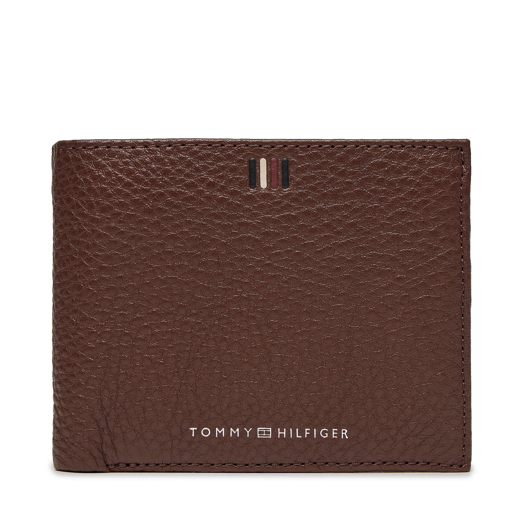 Große Herren Geldbörse Tommy Hilfiger Th Central Cc Flap And Coin AM0AM11856 Dark Chestnut GT8 von Tommy Hilfiger