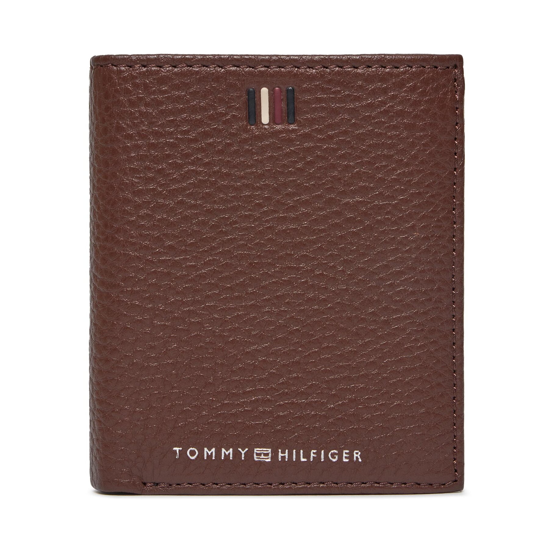 Große Herren Geldbörse Tommy Hilfiger Th Central Trifold AM0AM11851 Dark Chestnut GT8 von Tommy Hilfiger