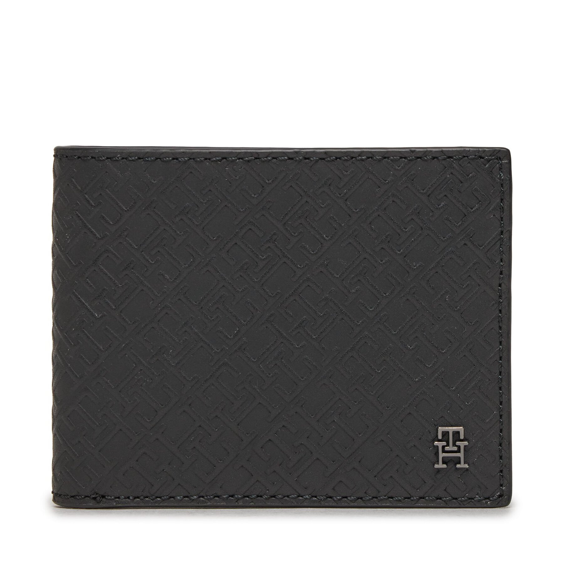 Große Herren Geldbörse Tommy Hilfiger Th Monogram Mini Cc Wallet AM0AM11849 Black BDS von Tommy Hilfiger