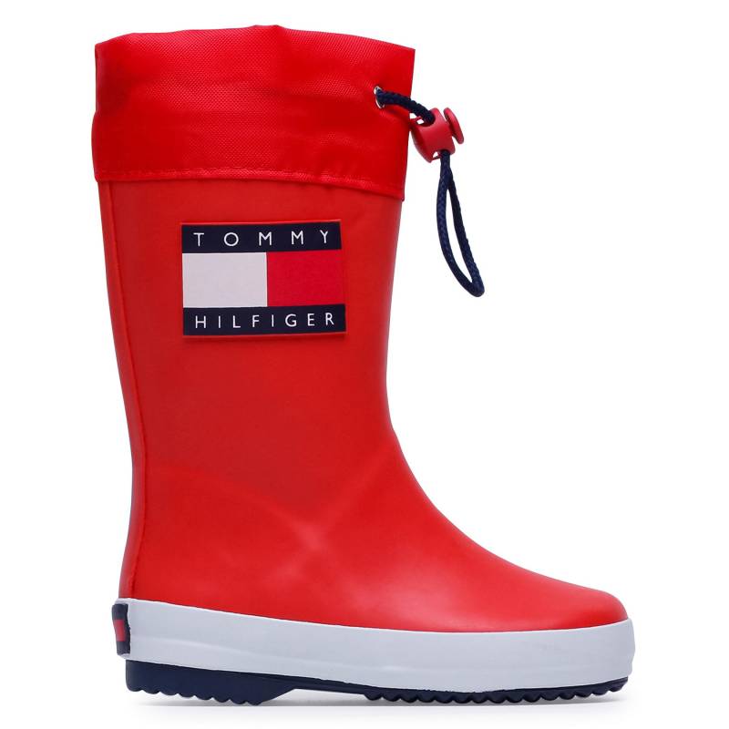 Gummistiefel Tommy Hilfiger Rain Boot T3X6-30766-0047 M Red 300 von Tommy Hilfiger